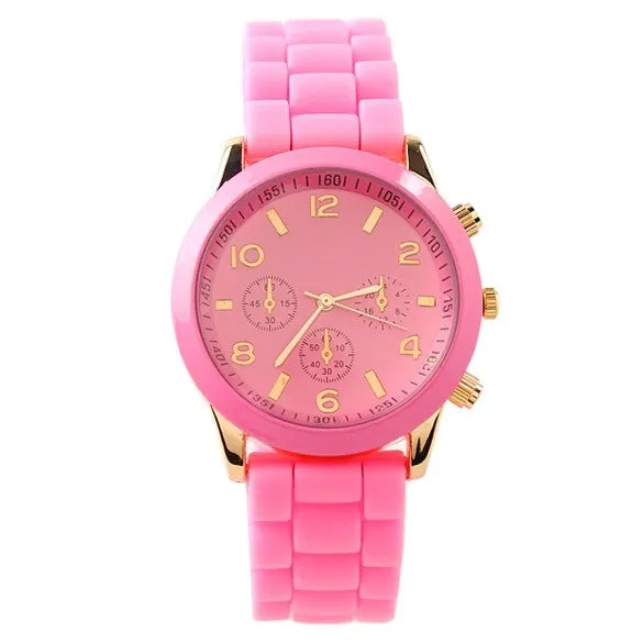 Ladies Brand Silicone Jelly Watch Quartz Watch