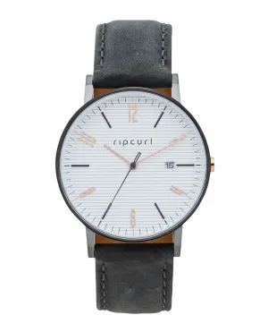 Latch Gunmetal Leather Watch