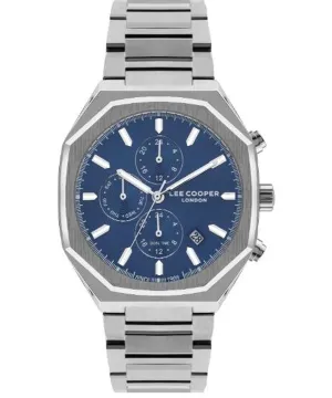 Lee Cooper  Men's Watch Blue Dial Silver Metal Strap, LC07617.390