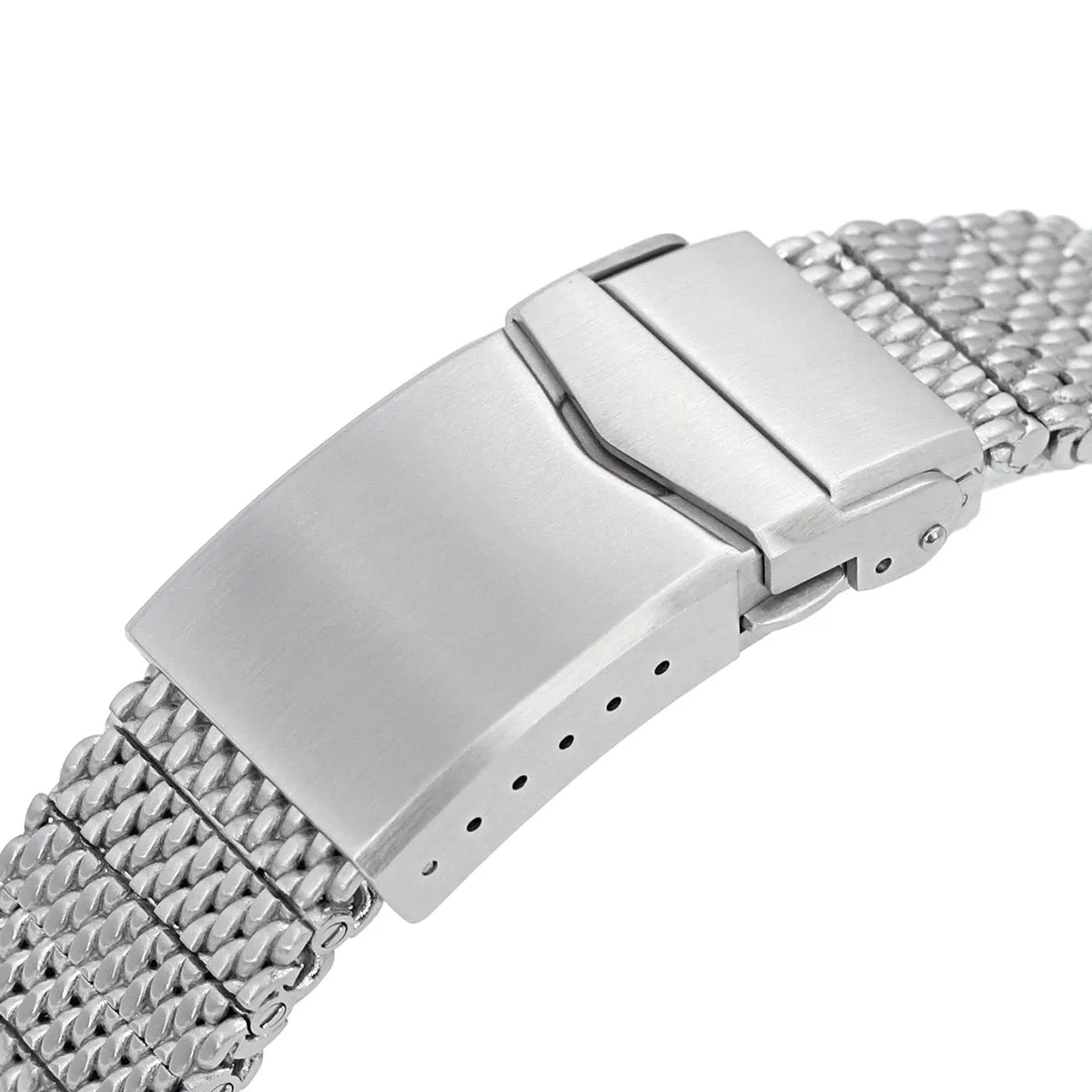 Massy Mesh Watch Band for TUD BB 79230, V-Clasp, Brushed