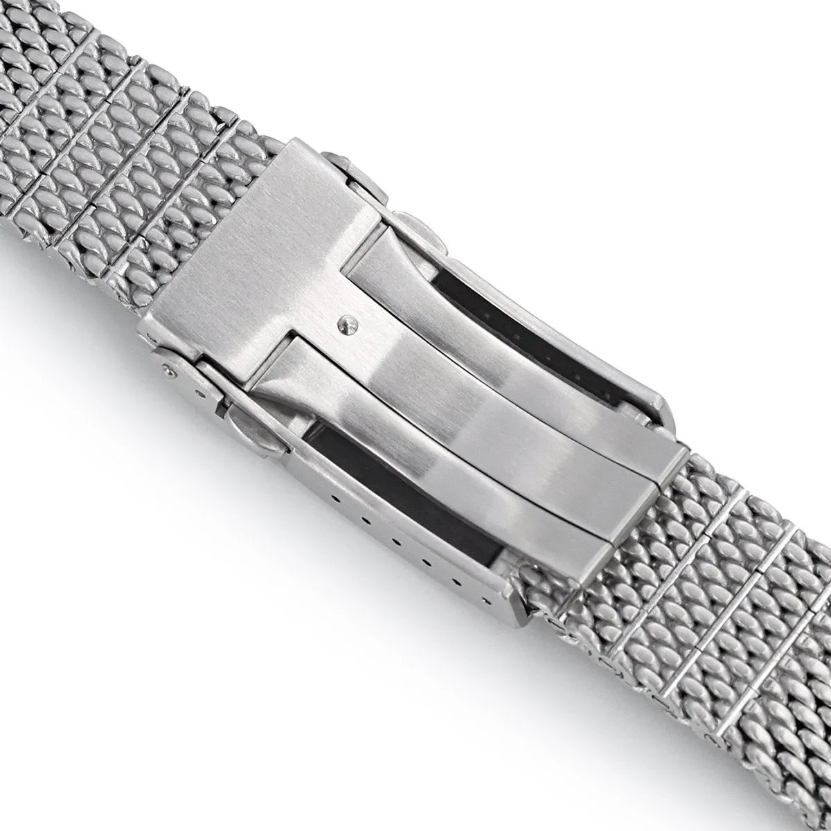 Massy Mesh Watch Band for TUD BB 79230, V-Clasp, Brushed