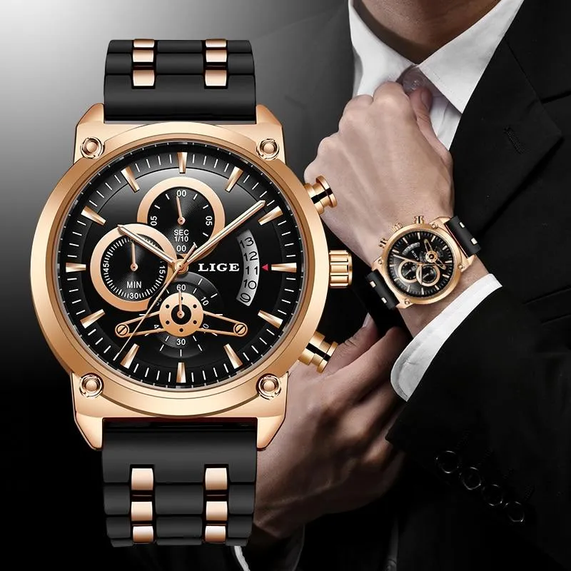 Men Top Brand Luxury Military Silicone Waterproof Quartz Watches