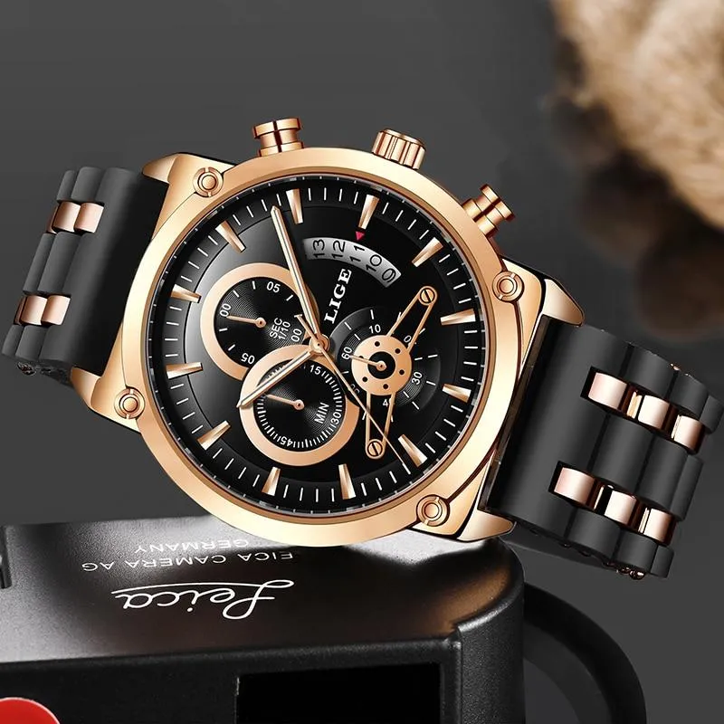 Men Top Brand Luxury Military Silicone Waterproof Quartz Watches