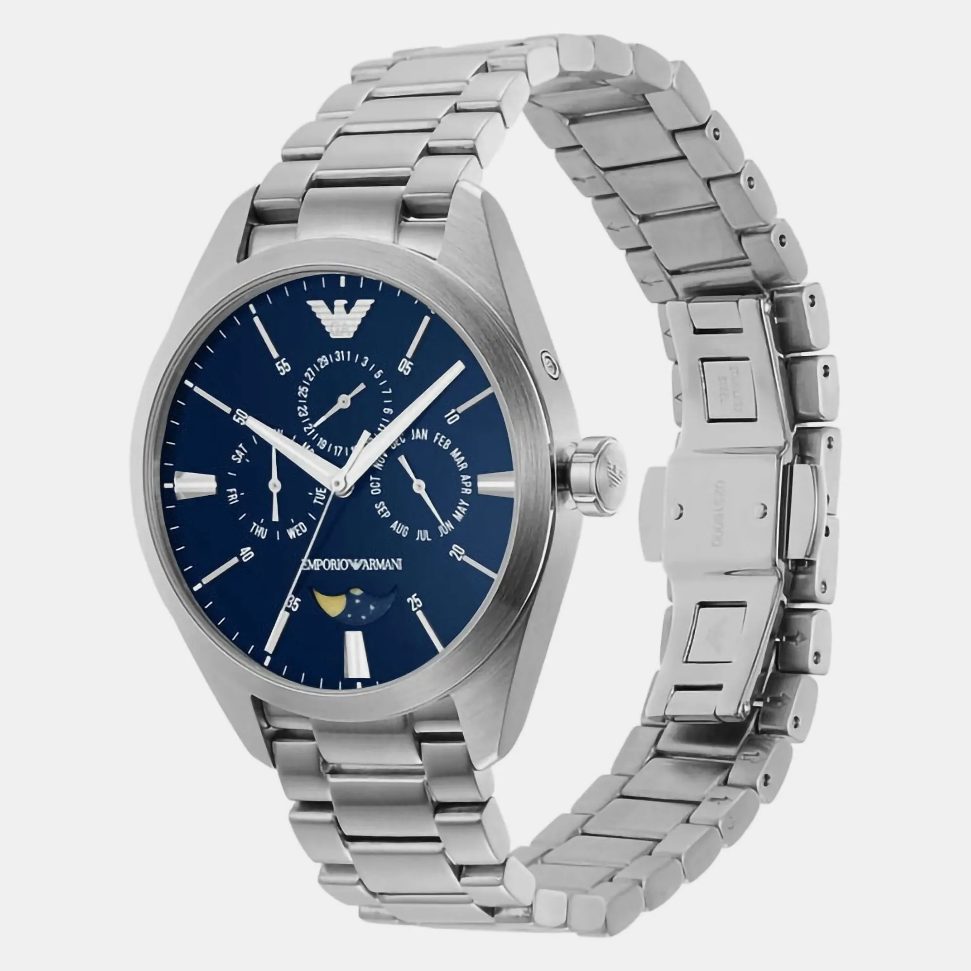 Men's Blue Multi-Function Stainless Steel Watch AR11553