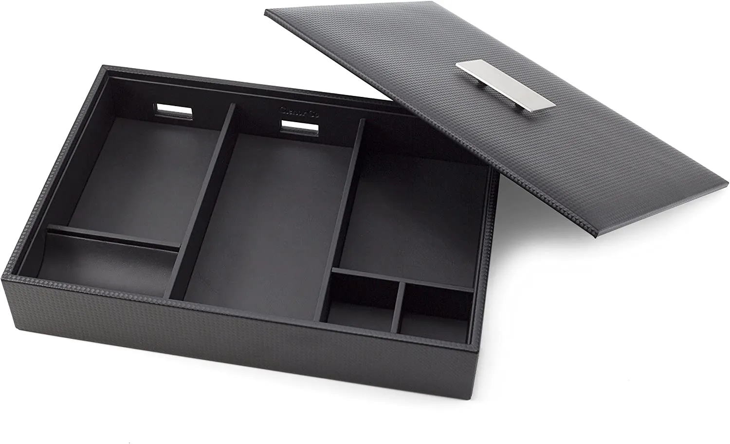 Men's Luxury Organizer Bundle - Watch Organizer Box   Valet Tray / Dresser Organizer