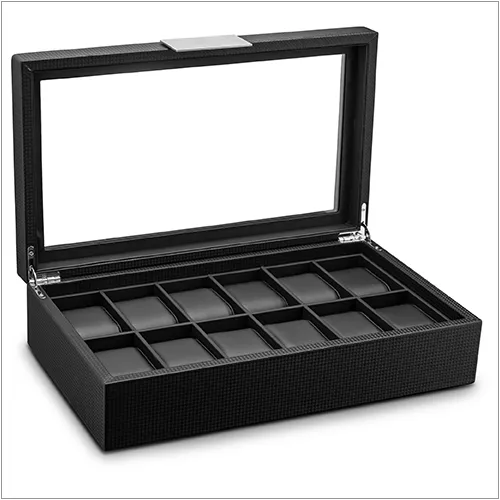 Men's Luxury Organizer Bundle - Watch Organizer Box   Valet Tray / Dresser Organizer