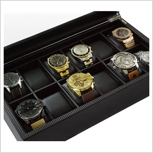 Men's Luxury Organizer Bundle - Watch Organizer Box   Valet Tray / Dresser Organizer