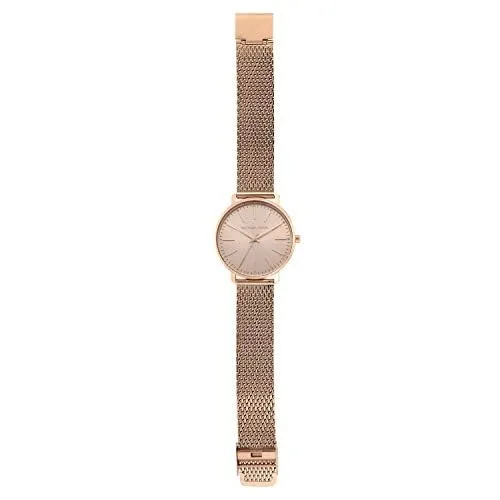 Michael Kors Analog Gold Dial Women's Watch Stainless Steel, Rose Gold Strap