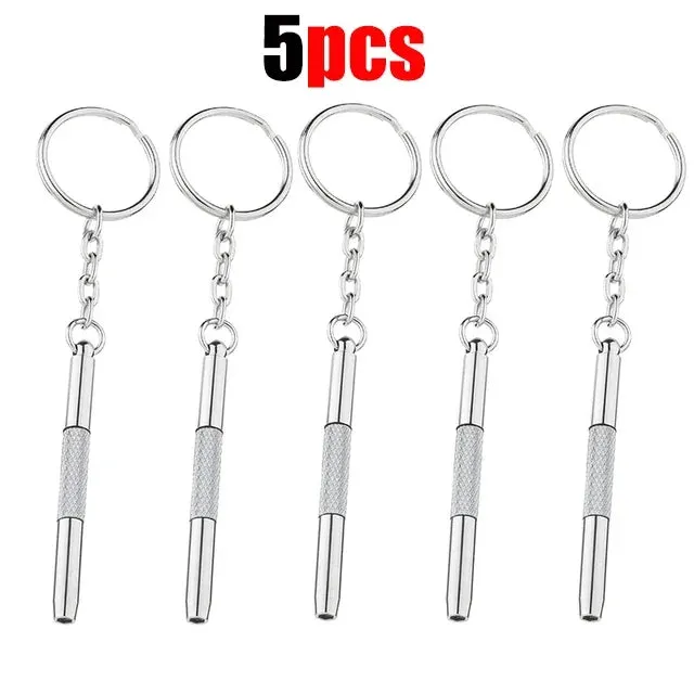 Mini Glasses Keychain Eyeglass Screwdriver for Eyeglasses, Phone, Electronics, Jewelry and Watch Repair