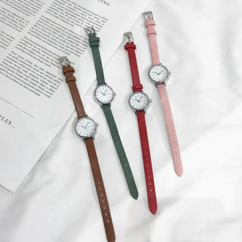 Minimalist Easy To Read Dial with Ultra-Thin Vegan Leather Strap Quartz Watches