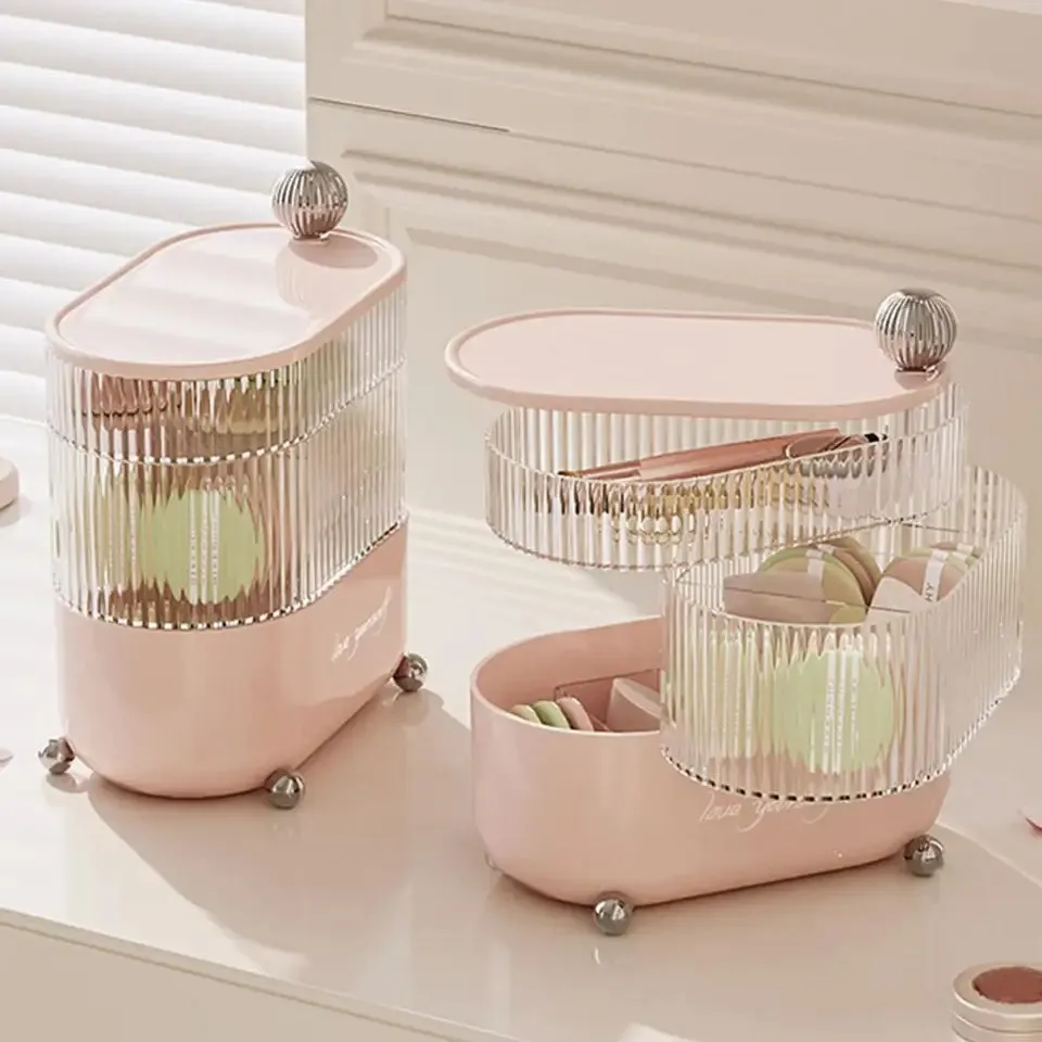 Multi Layer Rotating Desktop Cosmetic Organizer