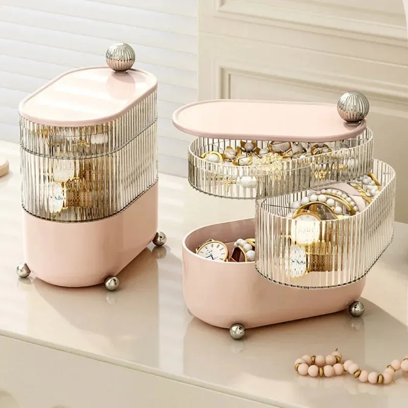 Multi Layer Rotating Desktop Cosmetic Organizer