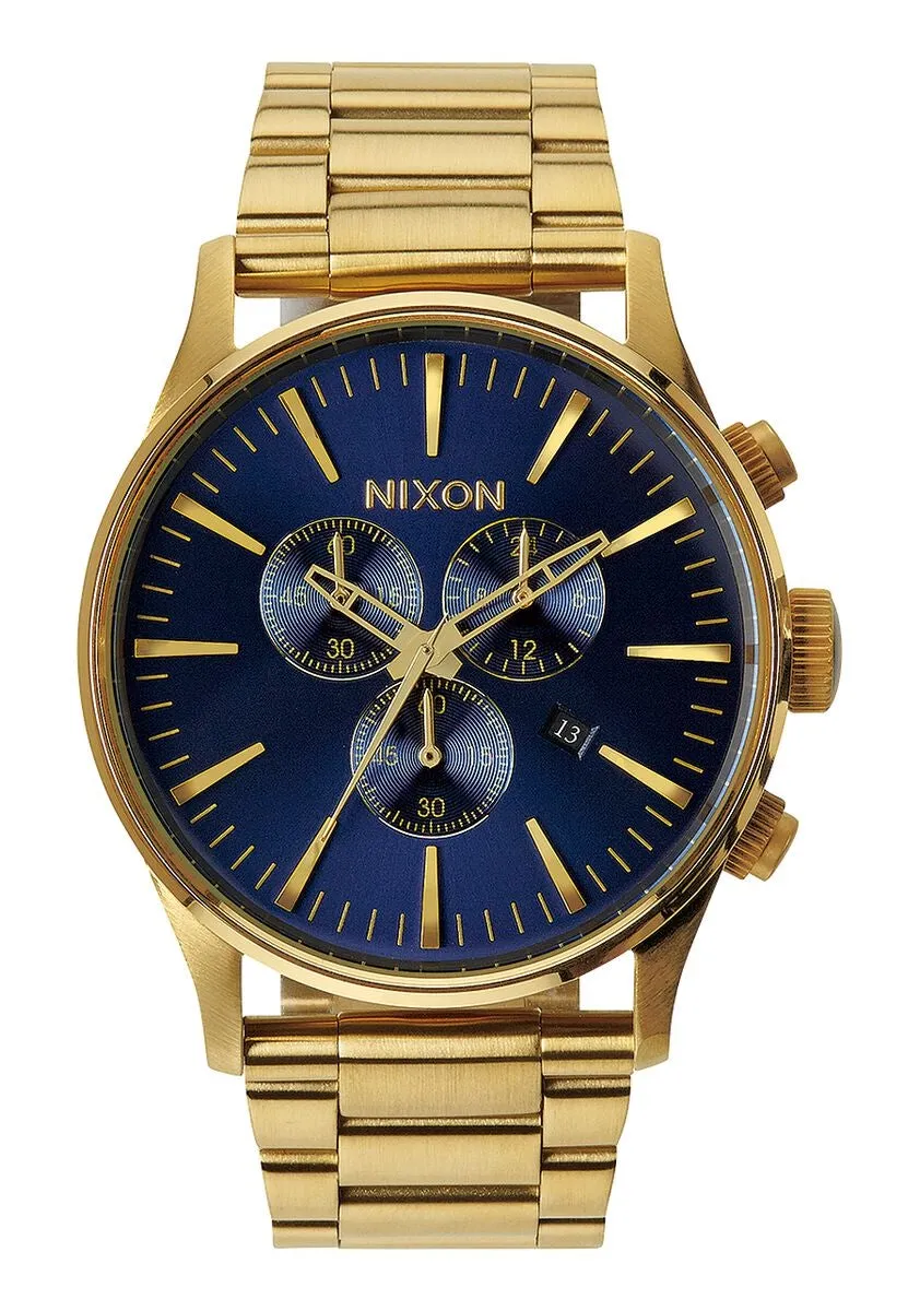 Nixon Sentry Chronograph Blue Sunray Dial Men's Watch A386-1922 (Defect)
