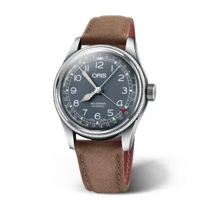 Oris Big Crown Pointer Date - Blue Dial & Brown Strap