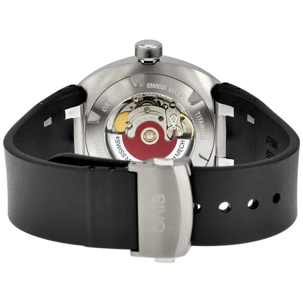 Oris TT3 Day Date Titanium Black Rubber Men's Automatic Watch 635-7588-7069RS