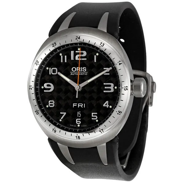 Oris TT3 Day Date Titanium Black Rubber Men's Automatic Watch 635-7588-7069RS