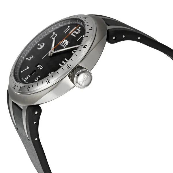 Oris TT3 Day Date Titanium Black Rubber Men's Automatic Watch 635-7588-7069RS