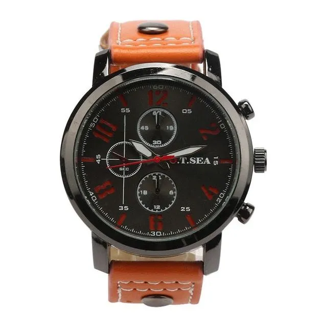 O.T.SEA Fashion Watches Men Casual Quartz Analog Wrist Watch