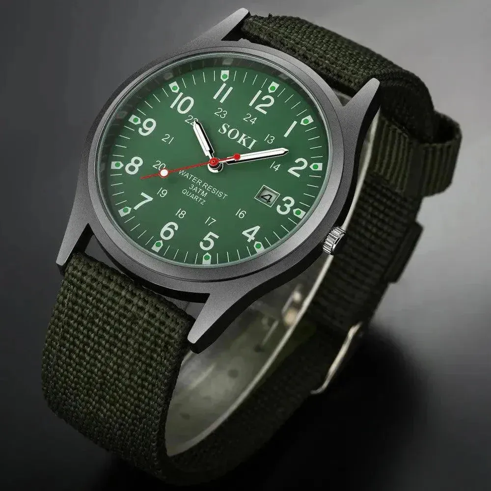 Quartz watches for men Nylon Waterproof Casual Luxury Business Watch