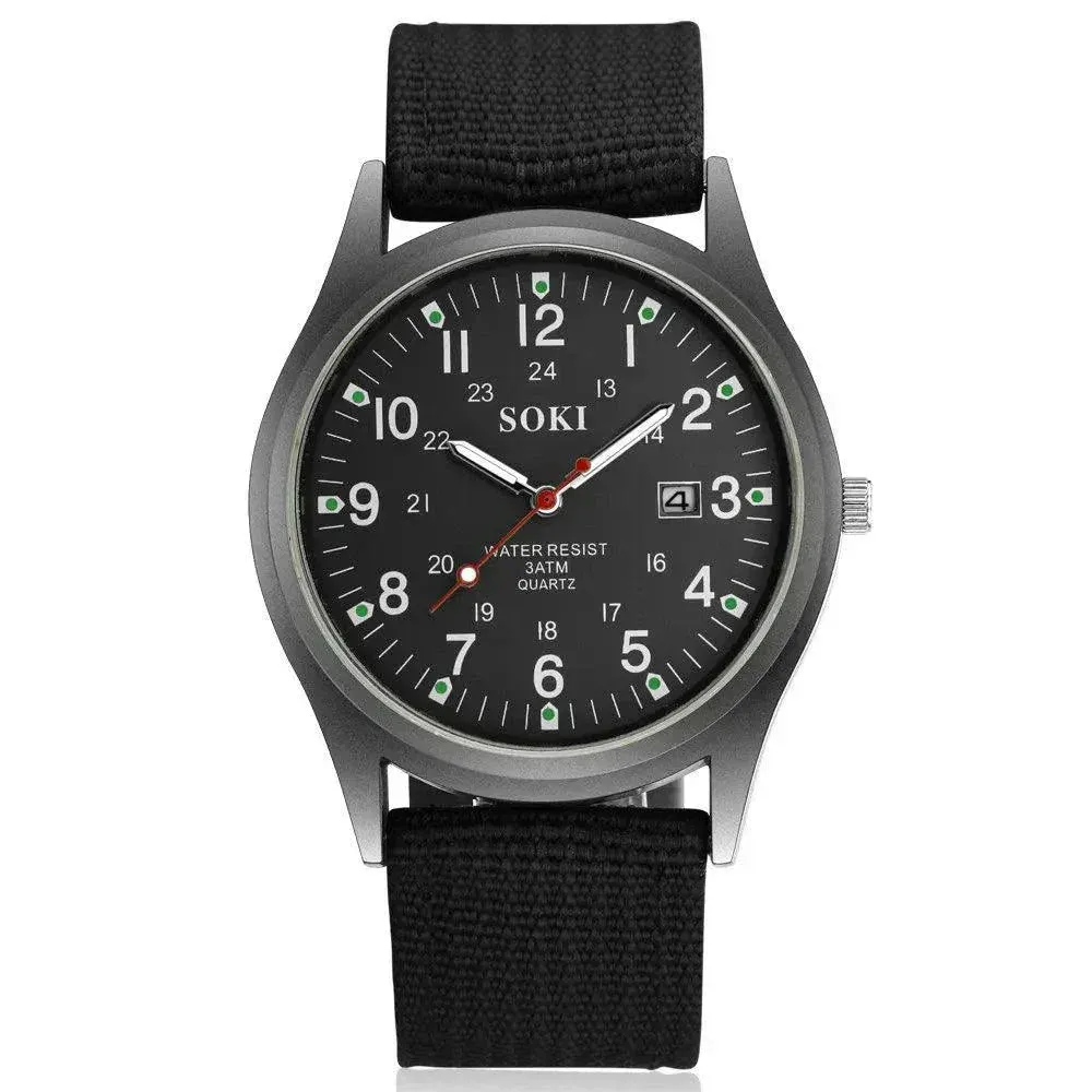 Quartz watches for men Nylon Waterproof Casual Luxury Business Watch