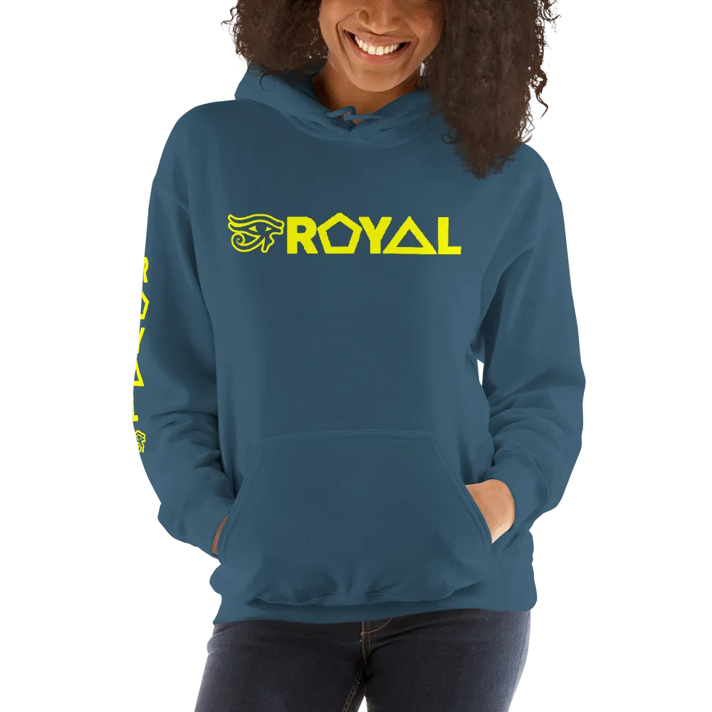 ROYAL. | Urban Resort | RA PARTY ROYAL EMBLEM Unisex Heavy Blend Hoodie YELLOW (4 VARIETIES)