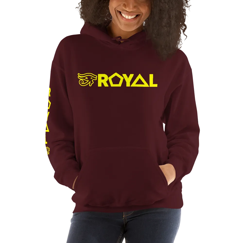ROYAL. | Urban Resort | RA PARTY ROYAL EMBLEM Unisex Heavy Blend Hoodie YELLOW (4 VARIETIES)