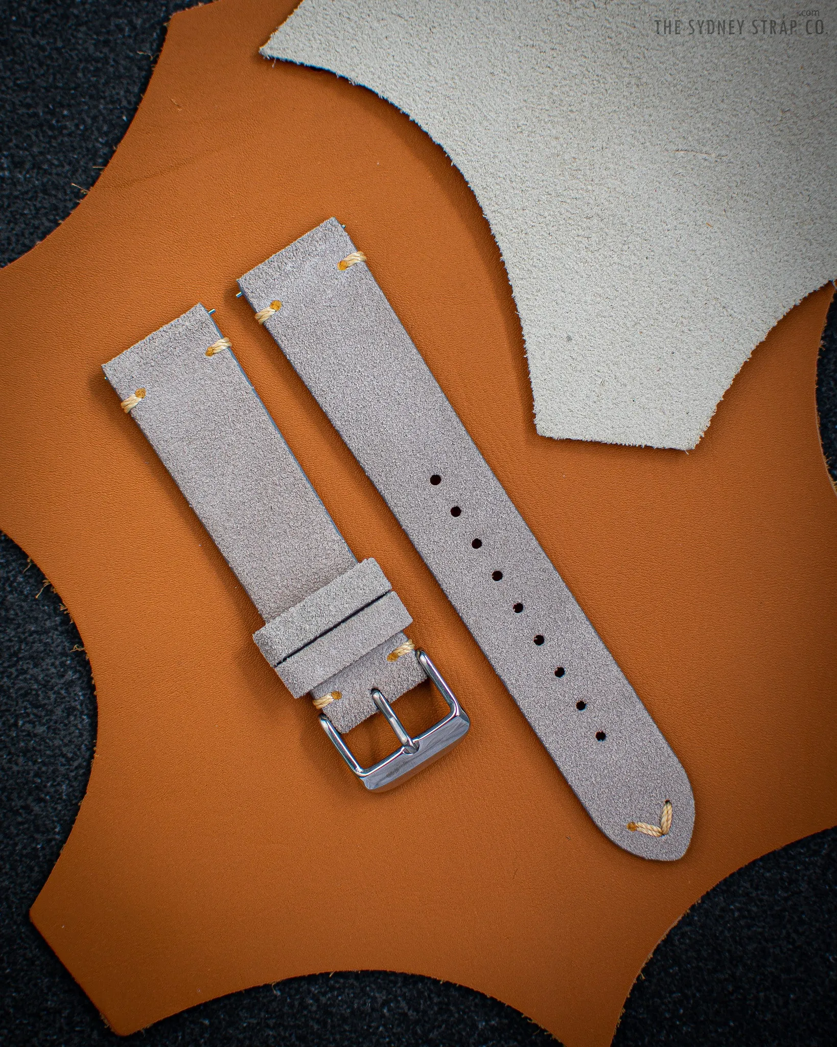 SIDE-STITCH SUEDE - ASH WHITE