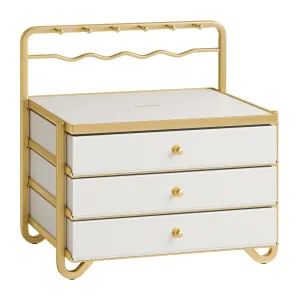 SONGMICS 3-Tier Jewelry Organizer with Hanging Rack
