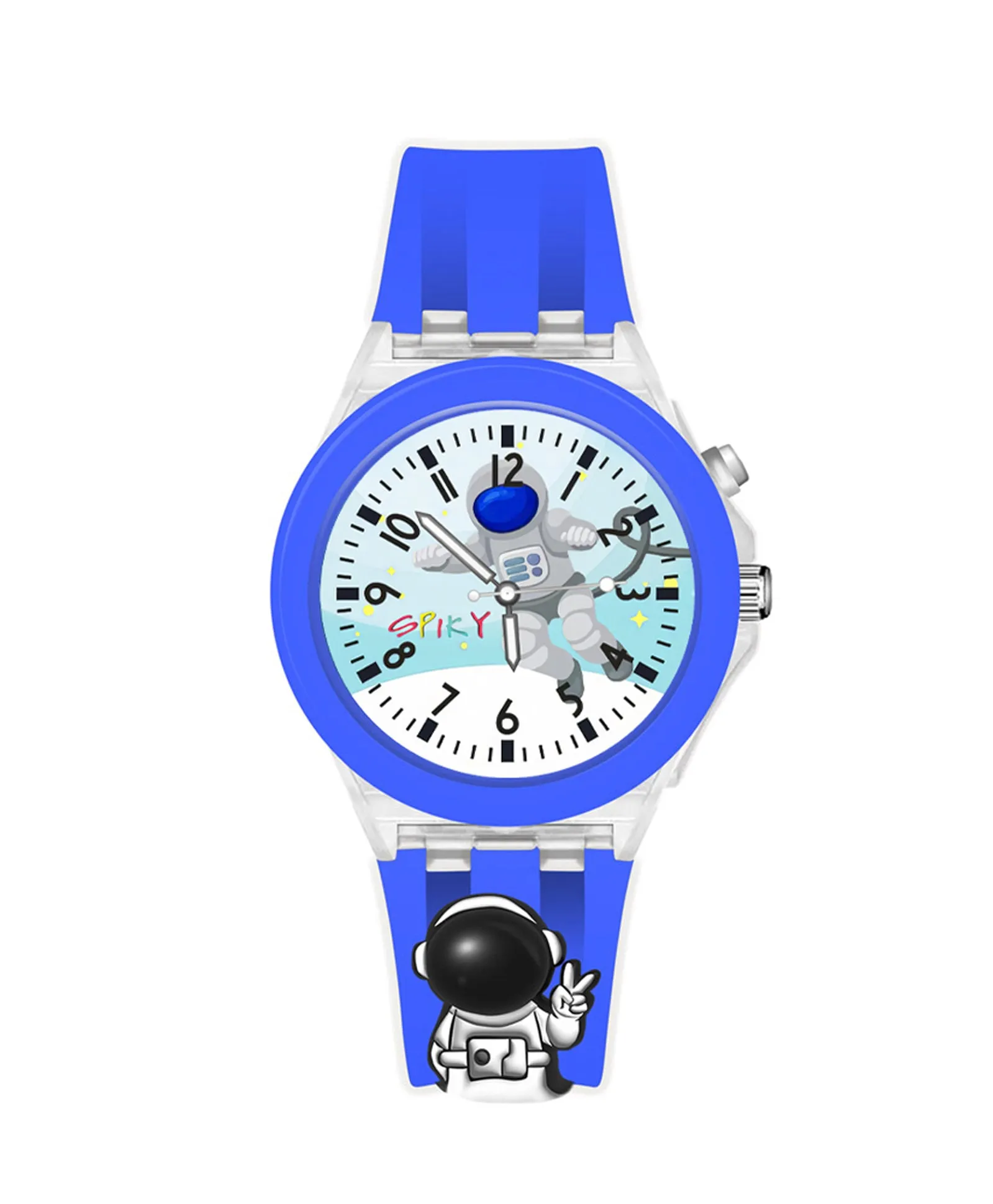 Spiky 3D Cartoon Rabbit Analog Light Watch for Kids Boys & Girls - Pink