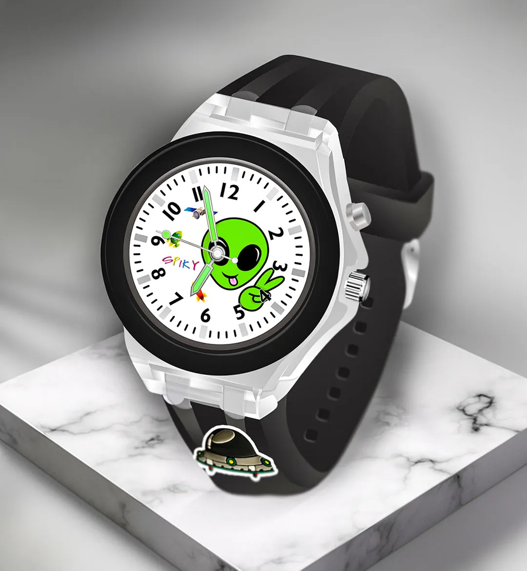 Spiky 3D Cartoon Rabbit Analog Light Watch for Kids Boys & Girls - Pink