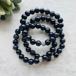 Stone Stacker Bracelet / Blue Sandstone