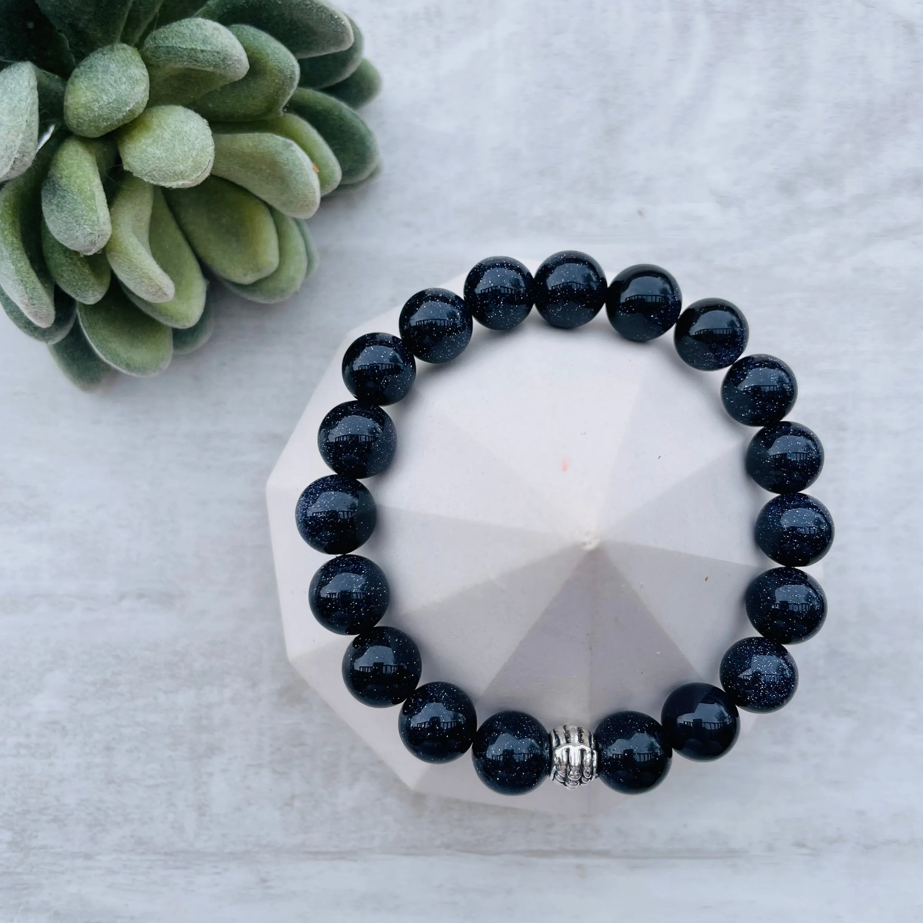 Stone Stacker Bracelet / Blue Sandstone
