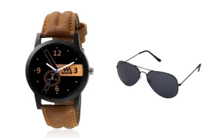 Stylish Watches for Boys and Men Combo Gift Set with Sunglasses