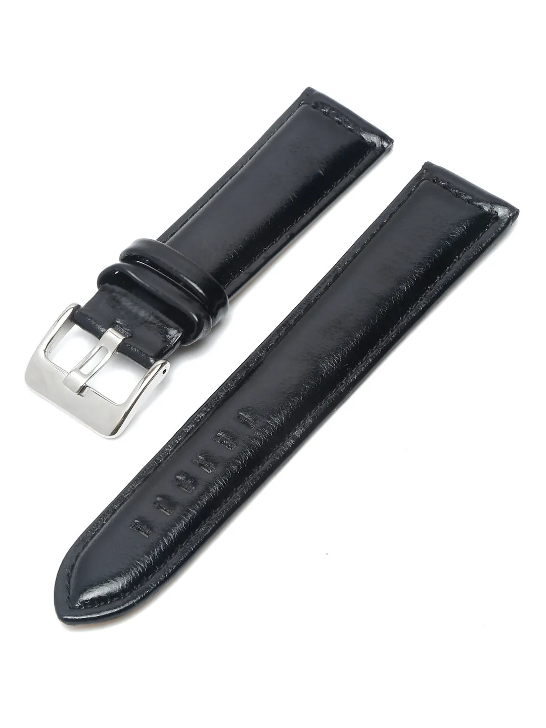 Teakwood black leather casual 22 MM watch strap