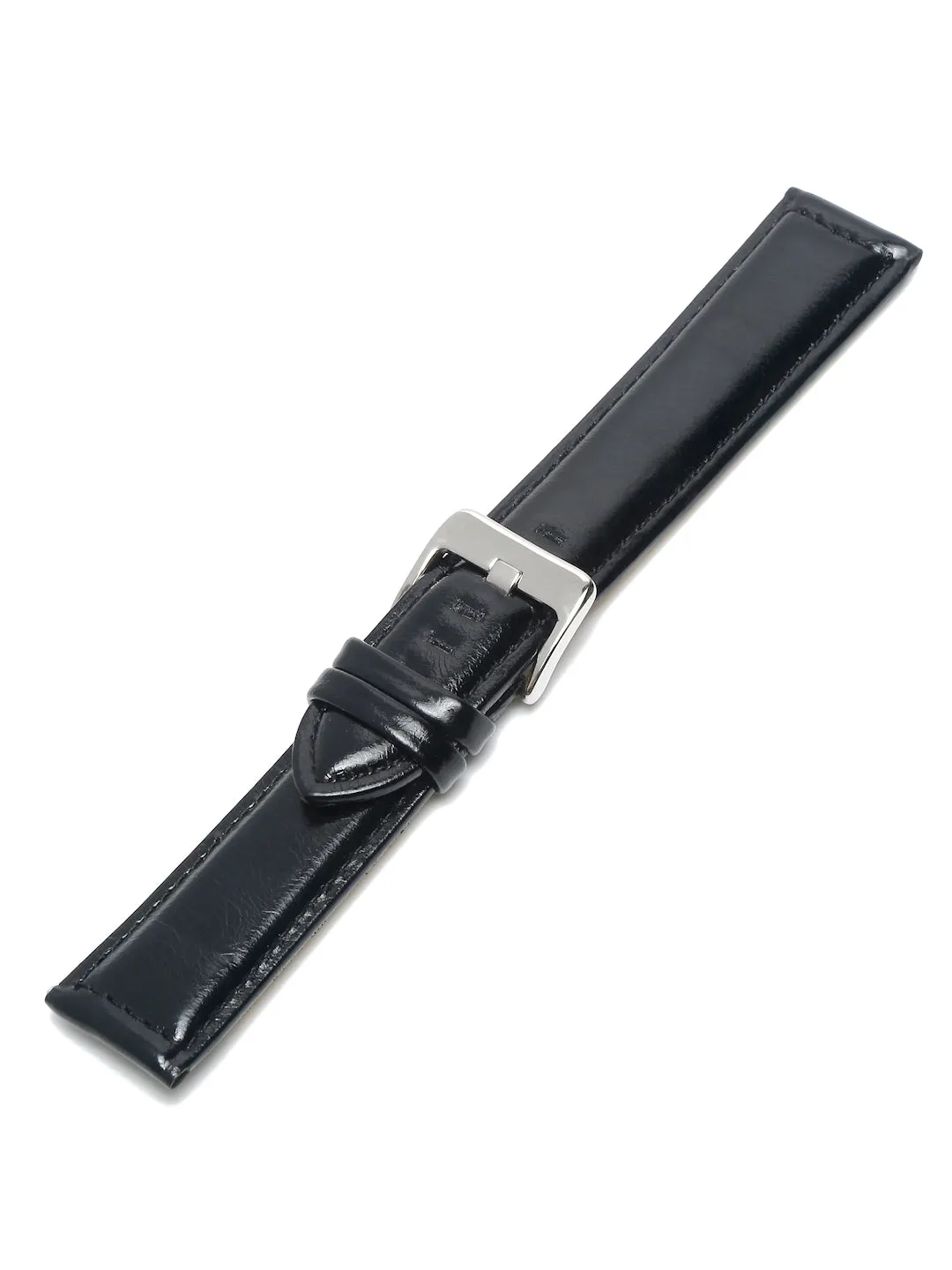 Teakwood black leather casual 22 MM watch strap