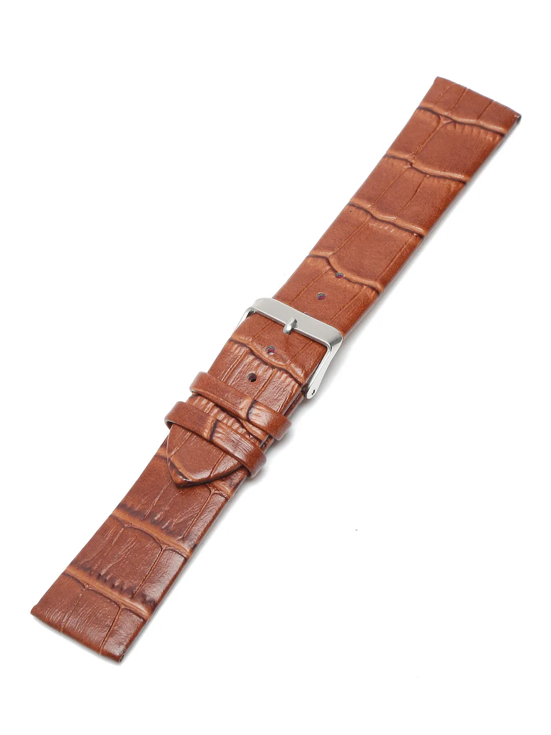 Teakwood Brown Croco Texture Leather 22 MM Watch Strap