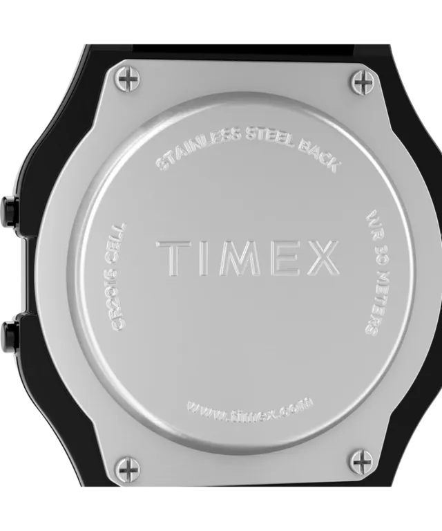 Timex T80 34mm Stainless Steel Expansion Band Watch - Black