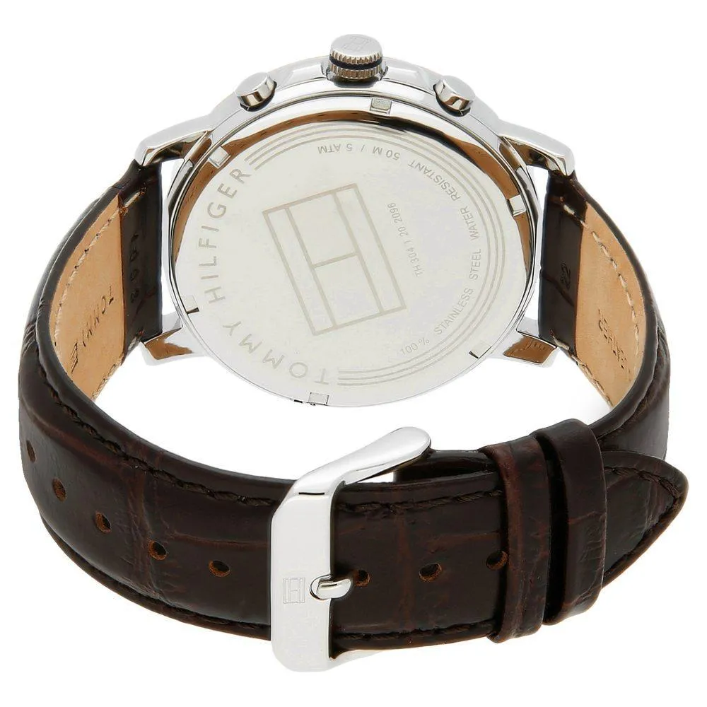 Tommy Hilfiger Keagan Navy Dial Leather Strap Men's Watch 1791290