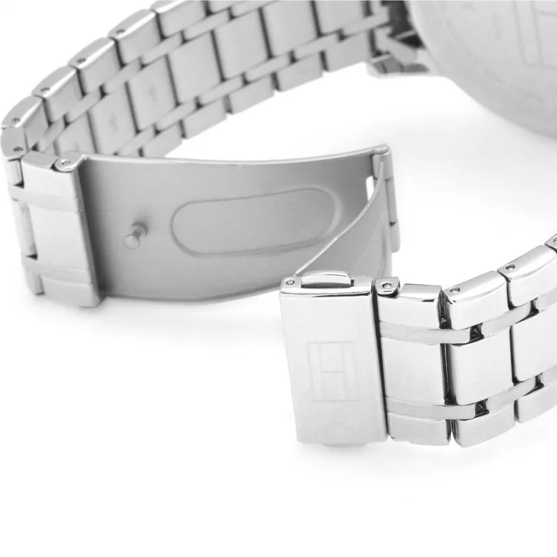 Tommy Hilfiger Silver and Grey Stainless Steel Men's Watch 1791632