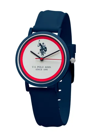 US POLO ASSN. UNISEX SILICONE STRAP WITH S.S. BUCKLE & SOFT TOUCH FINISHING
