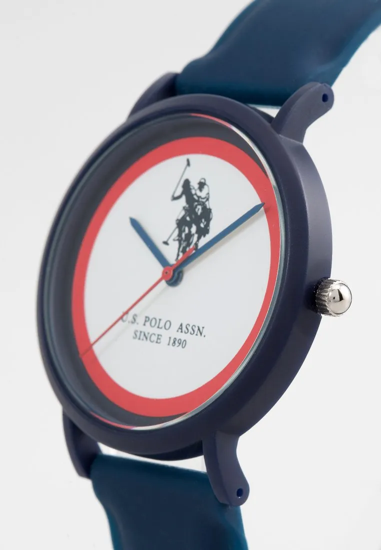 US POLO ASSN. UNISEX SILICONE STRAP WITH S.S. BUCKLE & SOFT TOUCH FINISHING