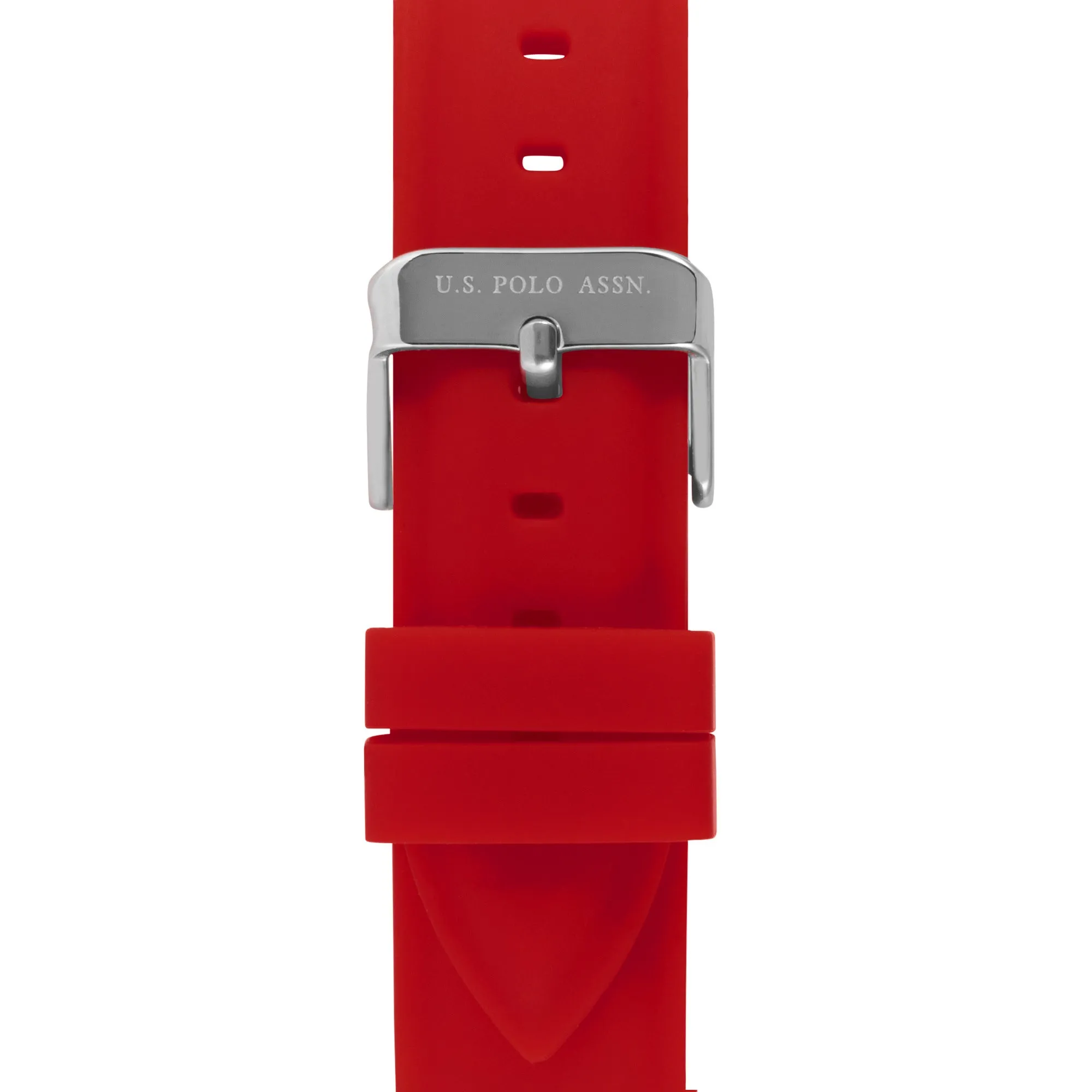 US POLO ASSN. UNISEX SILICONE STRAP WITH S.S. BUCKLE & SOFT TOUCH FINISHING