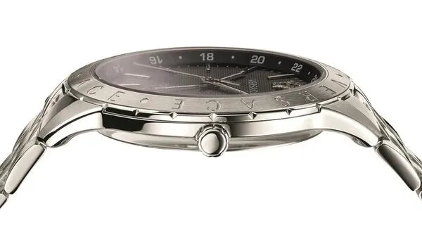 Versace Quartz Silver Steel Black Dial Men's Watch VEBK00418