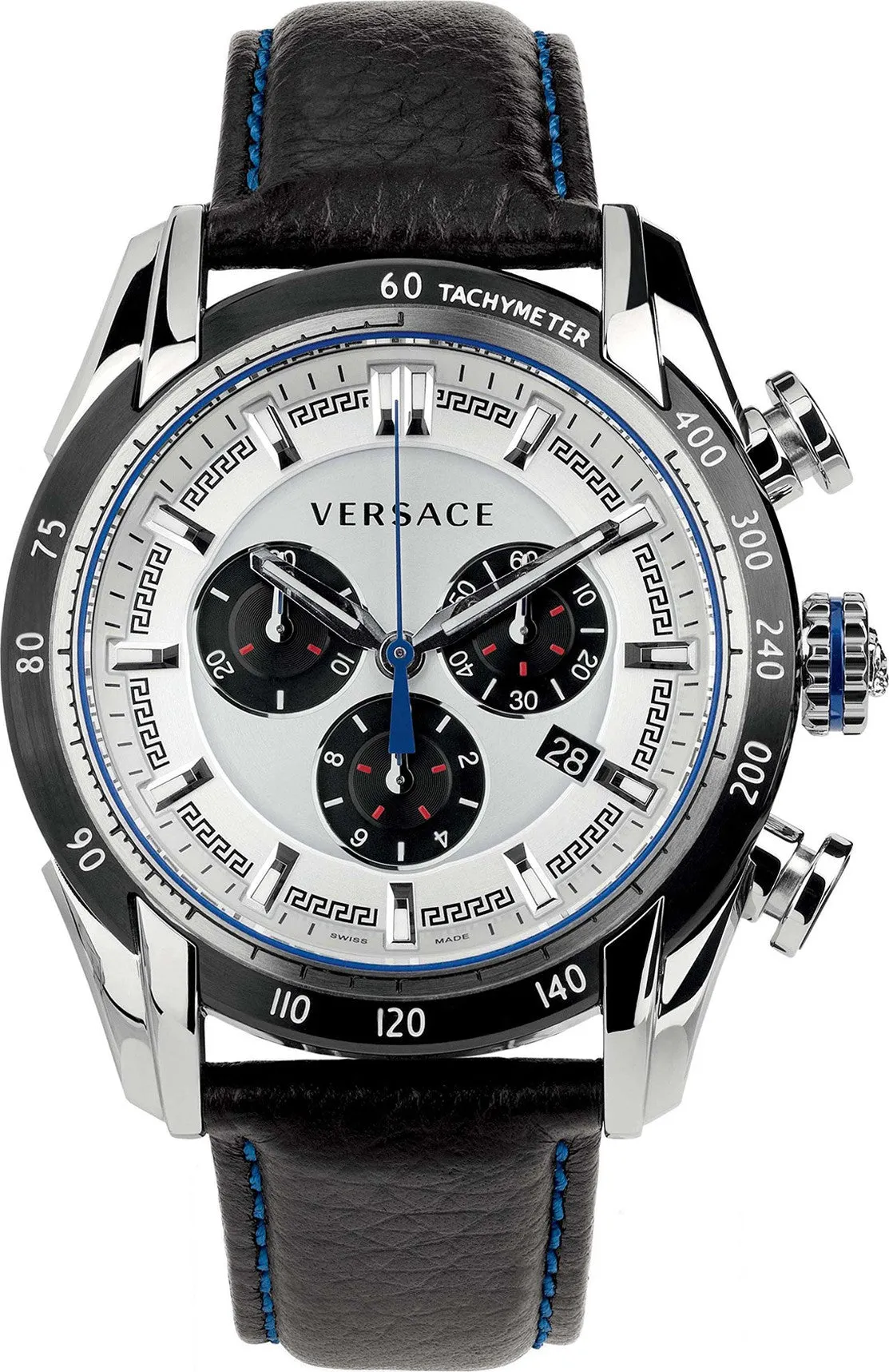 Versace V-Ray Leather Strap Men's Watch VDB010014