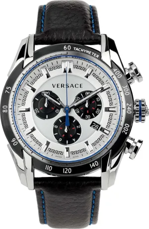 Versace V-Ray Leather Strap Men's Watch VDB010014
