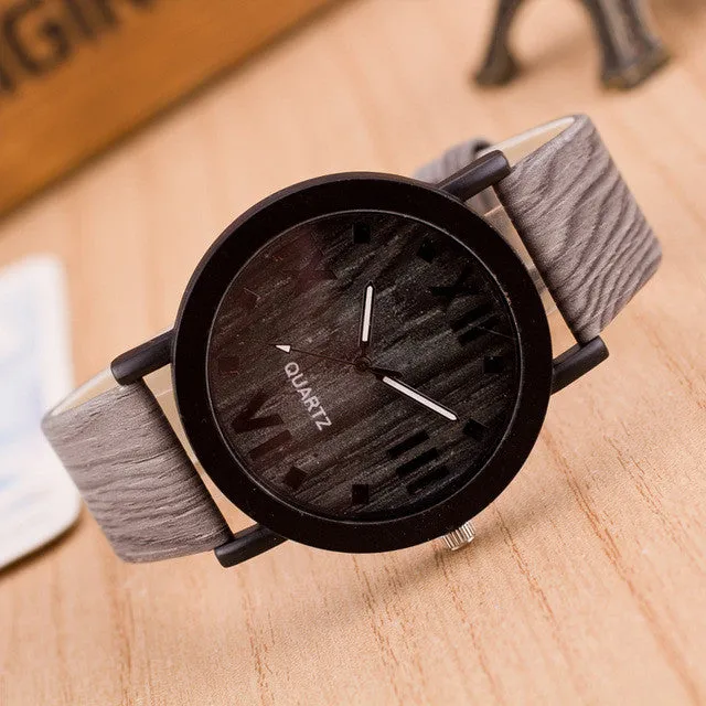 Watch Women Watches Relogio 2017 Fashion wood watch  reloj mujer Leather Roman Numerals Analog Quartz Clock