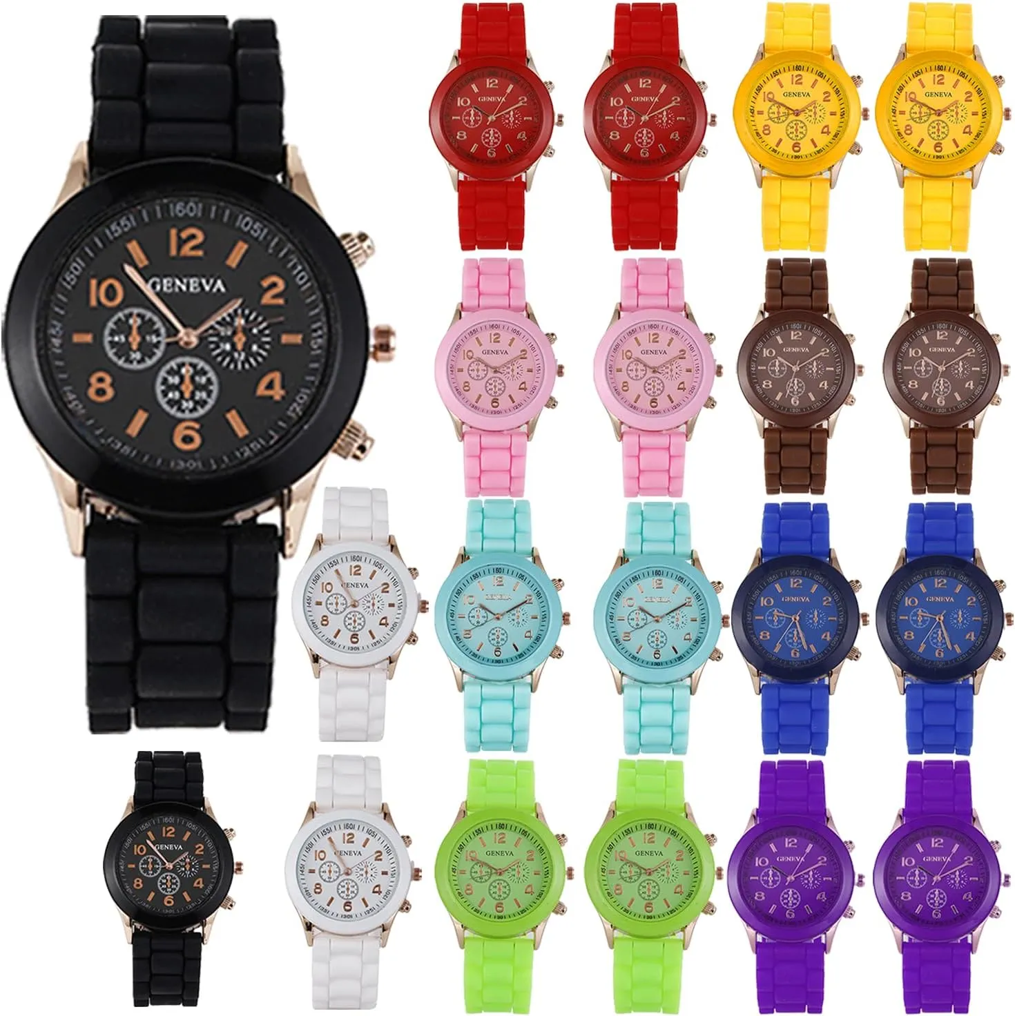 Wholesale Pack Assorted Silicone Watch Women Men Unisex Jelly Watches