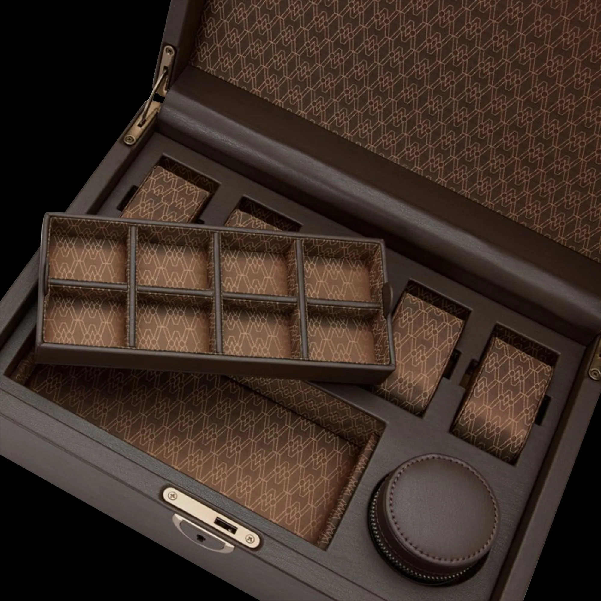 Wolf - Earth 5-Piece Watch Box with Storage