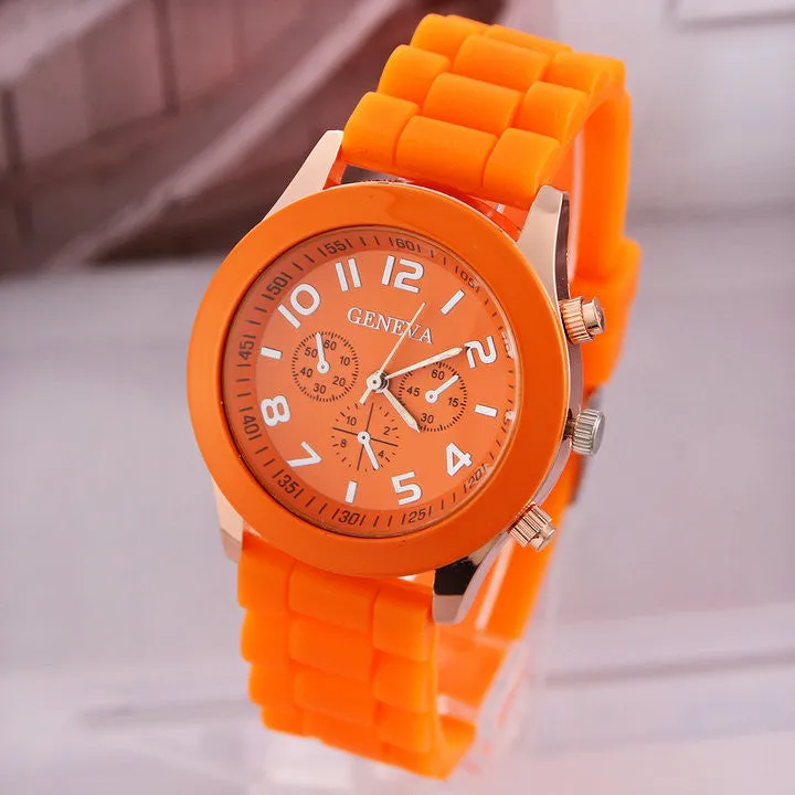 Women's Watch Fashion Silicone Strap Candy color watches