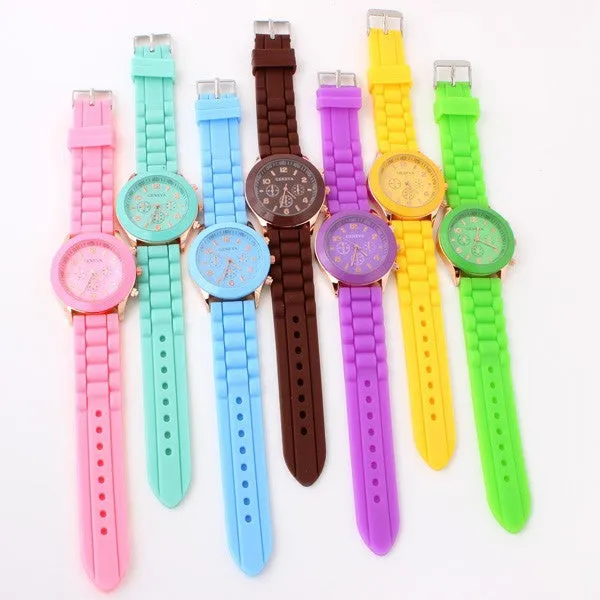 Women's Watch Fashion Silicone Strap Candy color watches